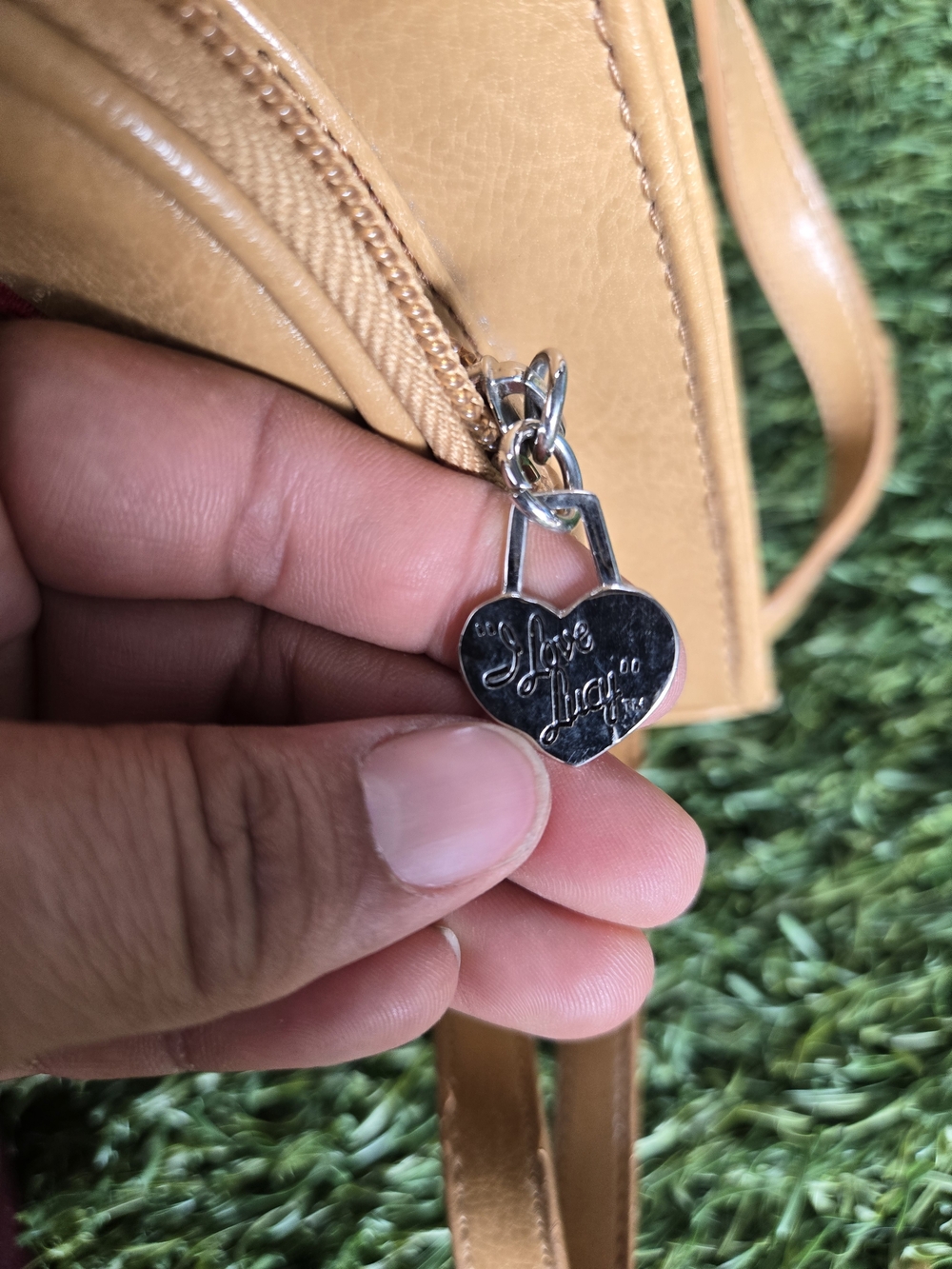 Tan 'I Love Lucy' Graphic Women’s Backpack - Picture 3 of 7